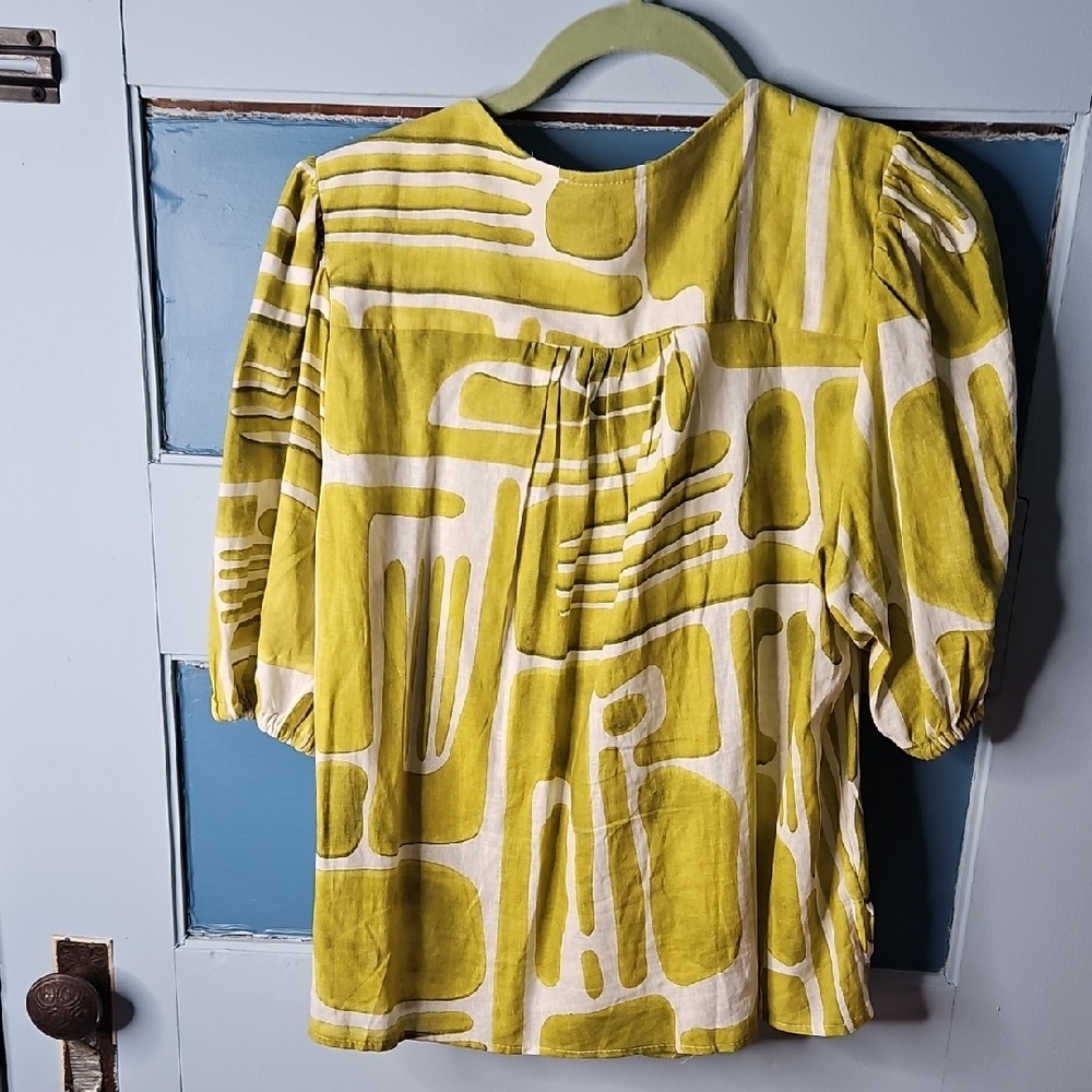 Christian Siriano Women's Green Patterned Blouse XL - Picture 5 of 9